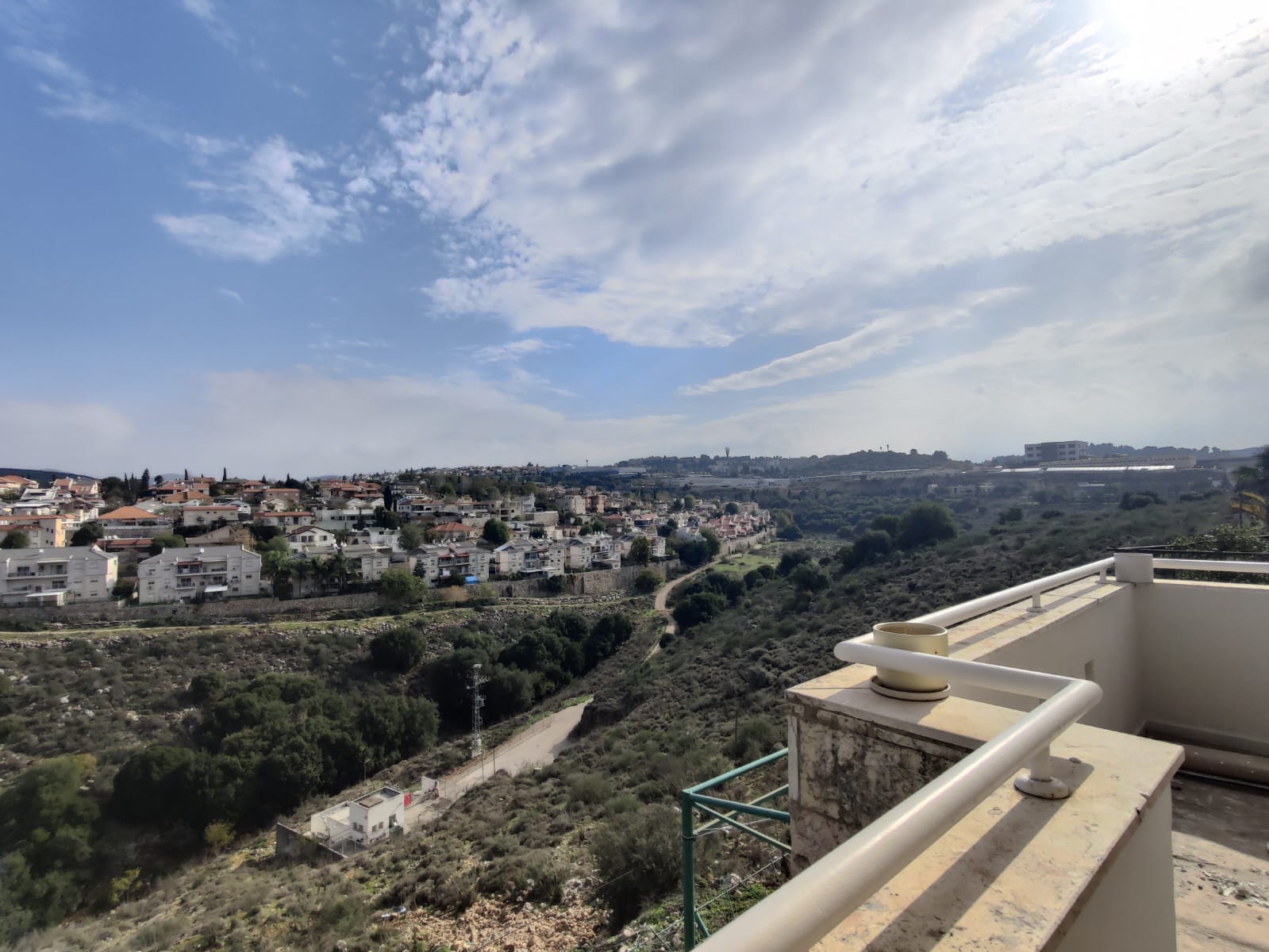 נוף פנורמי מהמרפסת